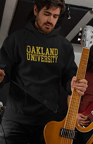 CreateMyTee | Northwood University Block Distressed Hooded Sweatshirt |2