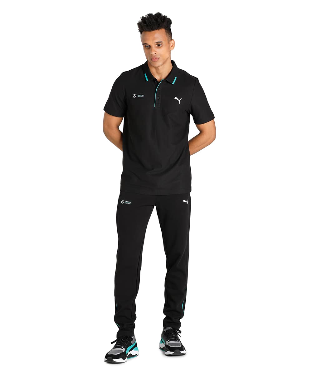 2022 PUMA MERCEDES-AMG PETRONAS BASIC POLO - Black - Mens (M) Chest 93-97cm