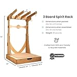LISS Spirit Surfboard Rack Stand Holder for 3 & 4 Boards, Indoor Storage Display for Longboard, Shortboard, Snowboard, Wakeboard, Skateboard Up to 10Ft Long - Image 2