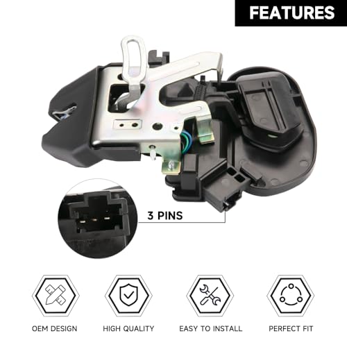 Image of Rear Liftgate Door Lock Actuator Tailgate Latch Assembly - Compatible for Honda Civic EX 2006-2011 - Replace Part 74851SNAA22