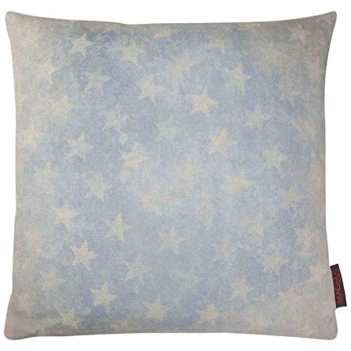 MAGMA Kissenhülle 40x40 cm Sterne Vintage Stars Blau