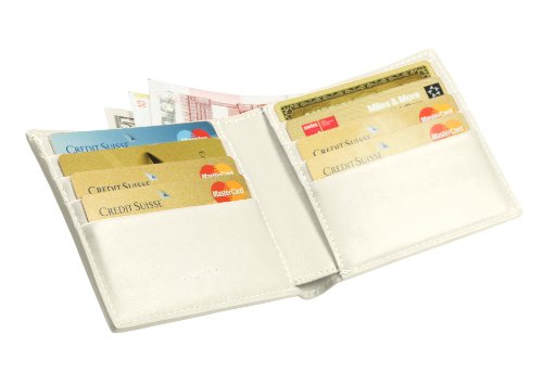 Preisvergleich Produktbild Lucrin Kreditkartenhülle Standard Kartenetui - Färsenleder, Glatt - Leder - Alt-Weiß (Gebrochen Weiß) PM1069_VCLS_BNC