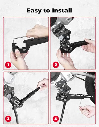 Image of KEMIMOTO Extendable Universal Motorcycle Passenger Footpegs Fits for Surron | for Soleil01 Duke 390 R1250GS Tenere 700 KLX 300 Talaria Foot Pegs Adventure Enduro Dirt Bike Footrest Passenger Pedals