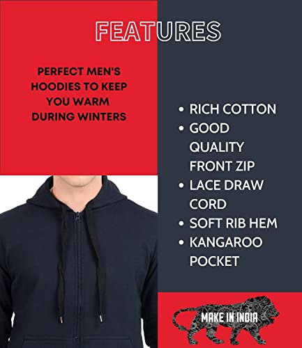 Image of Scott International Men's Cotton Hooded Neck Hoodie