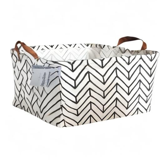 Vista 8 de Cesta de almacenamiento de lona, plegable, organizador con contenedores