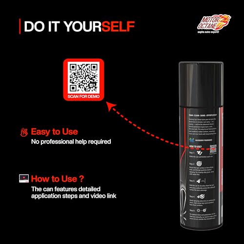 Image of Foaming Tyre Shiner | 250ml (265g) | Cleans Dirt Instantly & Restores Showroom-Like Wet Black Finish | Prevents Fading & Cracking | Easy Spray Application.