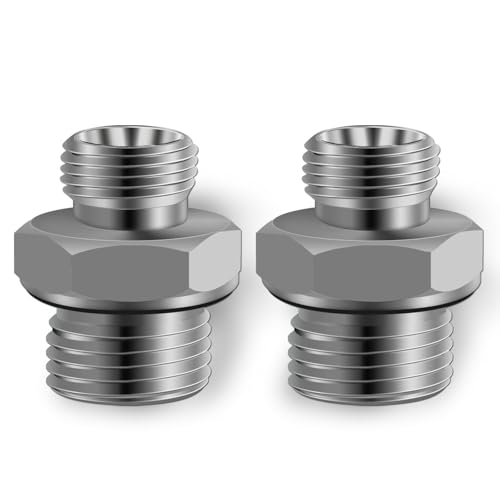 Image of 2pcs M14 to M18 Carbon Stee Fittings Adapters for Excavator Adapting, Reducing Or Enlarging Connect Such Air Pipe, Fuel Pipe, Water Pipe, Etc Full Port Straight Pipe Fitting Connector