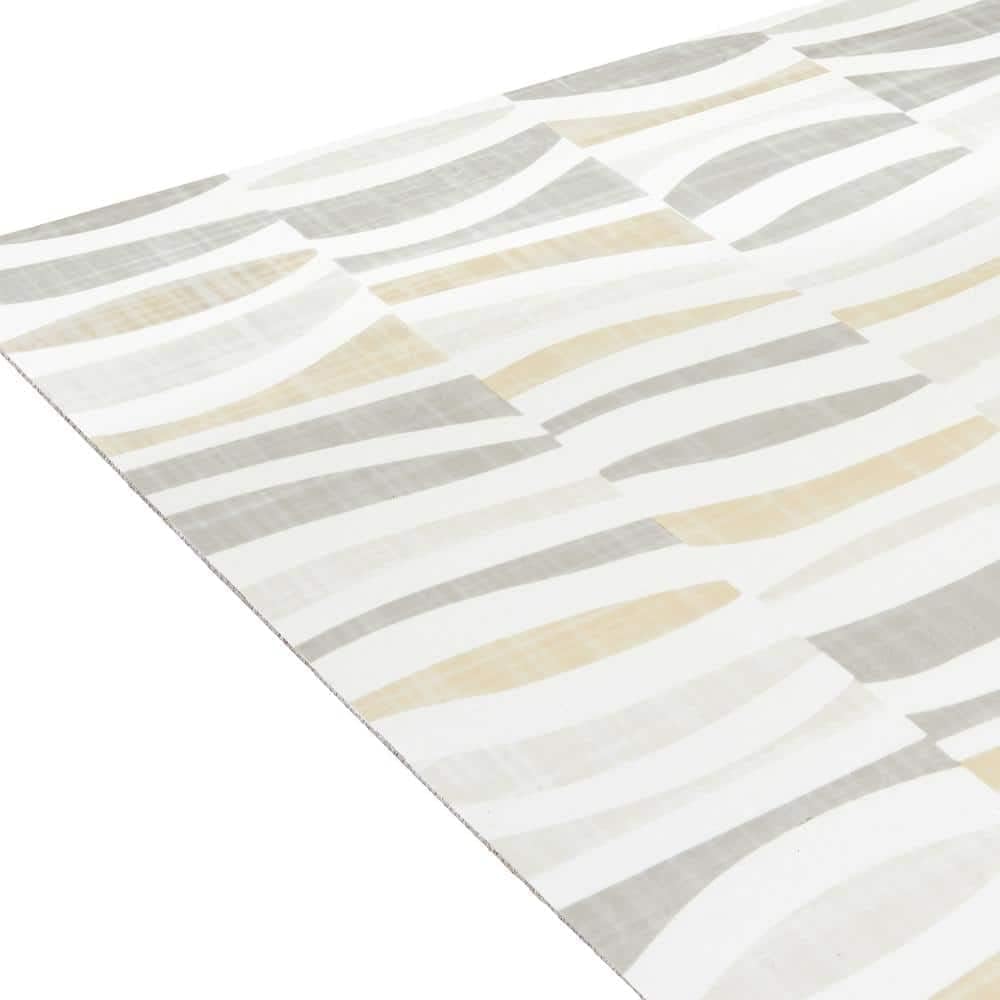 Linen Waves 12-Inch Self-Adhesive Vinyl Floor Tiles