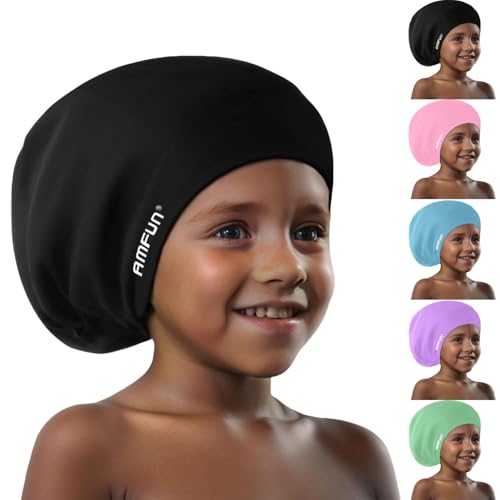 AMFUN Extra Große Badekappe Kinder Lange Haare, Unisex Badekappe Mädchen...