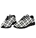 Buffalo Plaid Black White Shoes for Women Men Trail Running Casual Fashion Sneakers Slip-on Tennis Shoes
