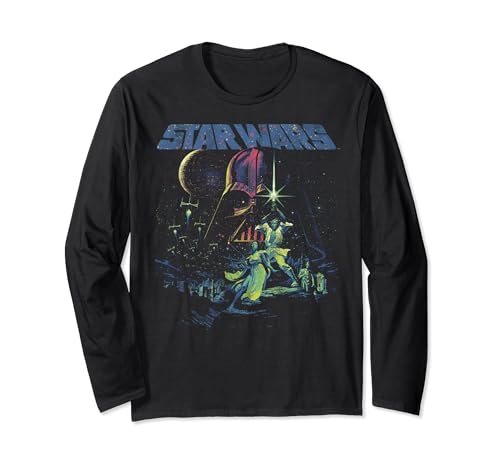 Star Wars Neon Splatter t-shirt manches longues anti-déformation en pur coton