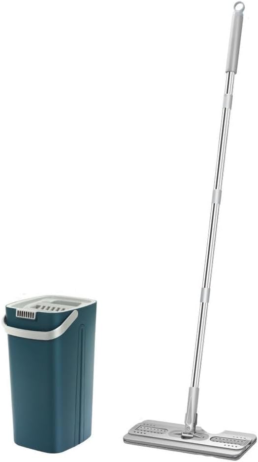 ハンズフリー Tiktokモップ 家庭用ドライ&amp;ウェット スクラッチオフ タブレット モップ バケツ レイジーモップ