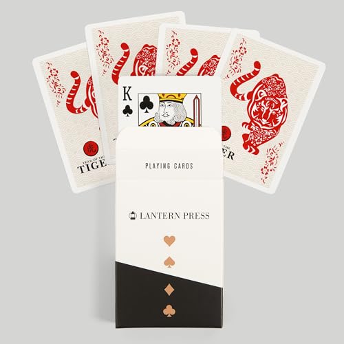 Baraja de Poker Silhouette Año del Tigre Lantern Press miniatura 6