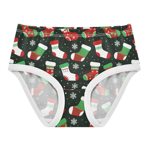 Joisal Red Green Christmas Black Toddlers Underwear Floral 2t Cotton Little Girl Panties Flower Briefs Undies Kids