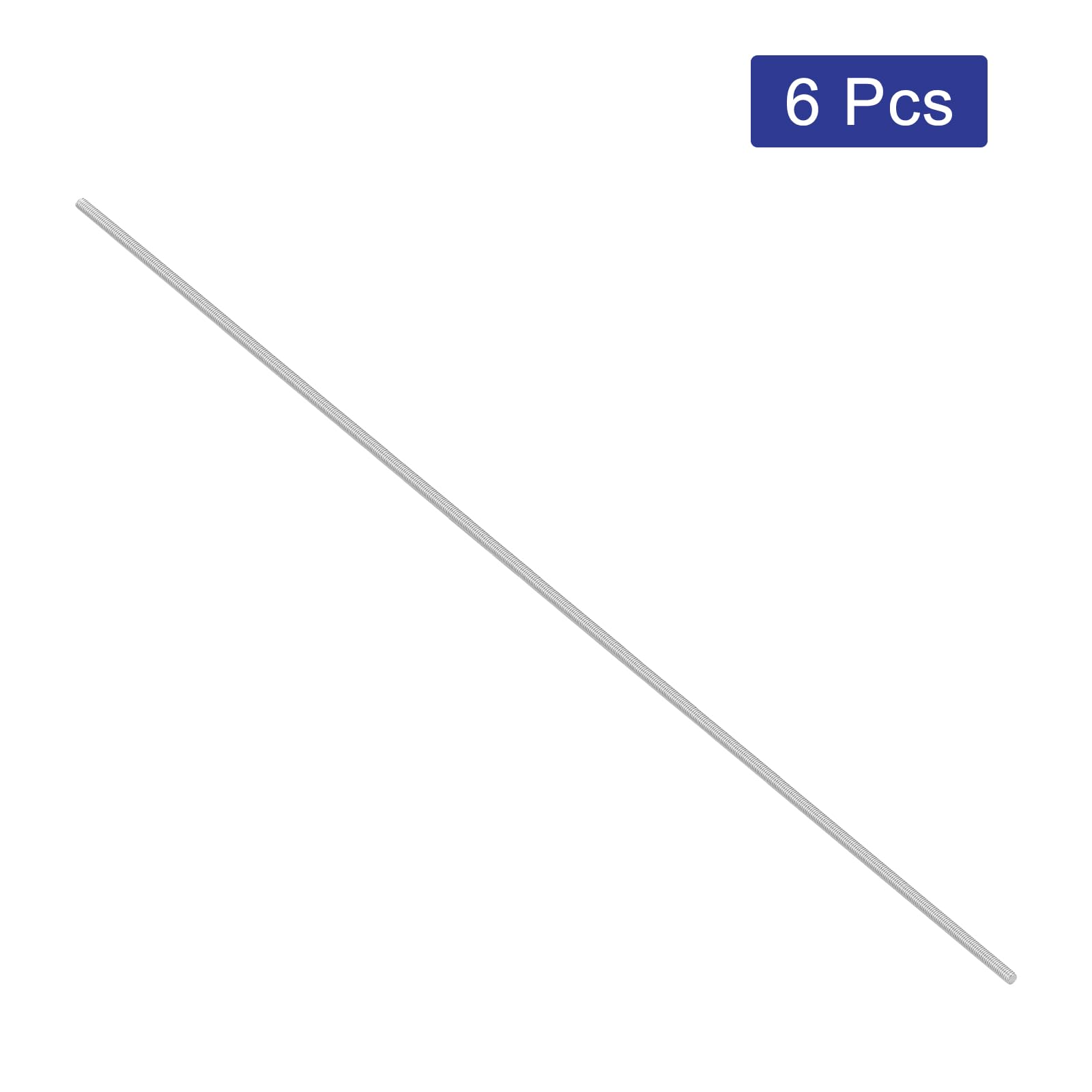 QUARKZMAN 6pz Asta Filettata Intera, M3 x 400mm Acciaio Inossidabile 304 Borchie Barra Filettatura Destra M3-0.5 Filo di Pece per Assemblaggio Mobili Macchinari