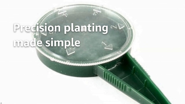Dispensador manual ajustable para semillas de jardín miniatura 2