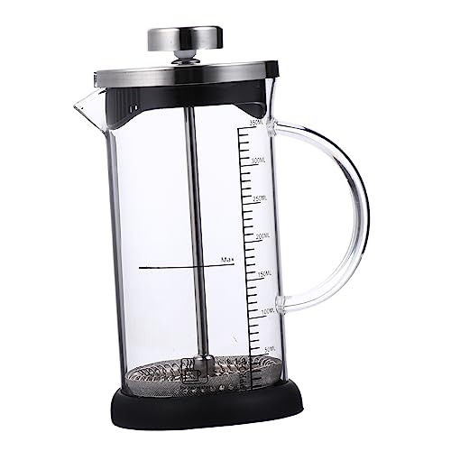 GLEAVI 1pc Stainless Steel Teapot with Heat Resistant Body Coffee Press for Tea and for Home and Bar Use