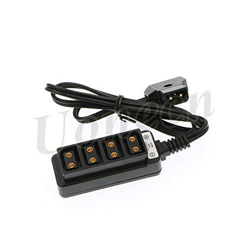 Uonecn Photography Power Cable 4 Port D-Tap Female to D-tap B-Type Male for Anton Bauer V-Mount Battery
