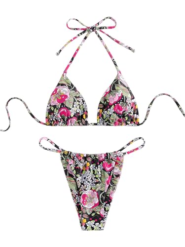 Maillot de bain pour femme en taille L résolvant les problèmes d'ajustement grâce aux liens