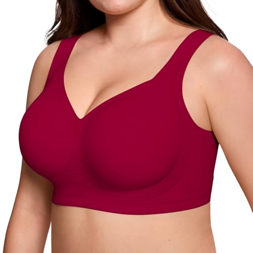 Image of ProKloud Jelly Bras for Women No Underwire Wireless Bra with Support and Lift Full Coverage Plus Size Comfy Seamless Bra
