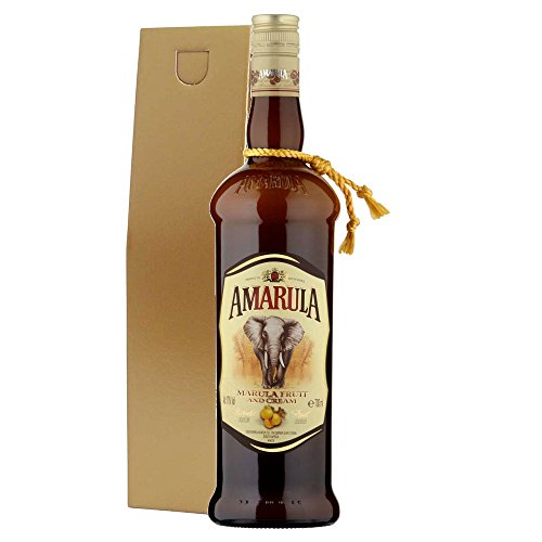 Amarula Cream Liqueur in Gold Gift Box With Handcrafted Gifts2Drink Tag
