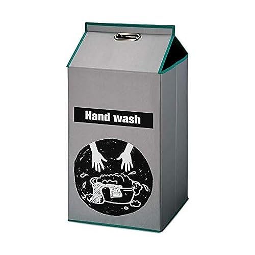 Kit Closet 51210 Wäschesammler Hand wash, Karton Metall pappe Stoff, 85 x 32 x 32 cm