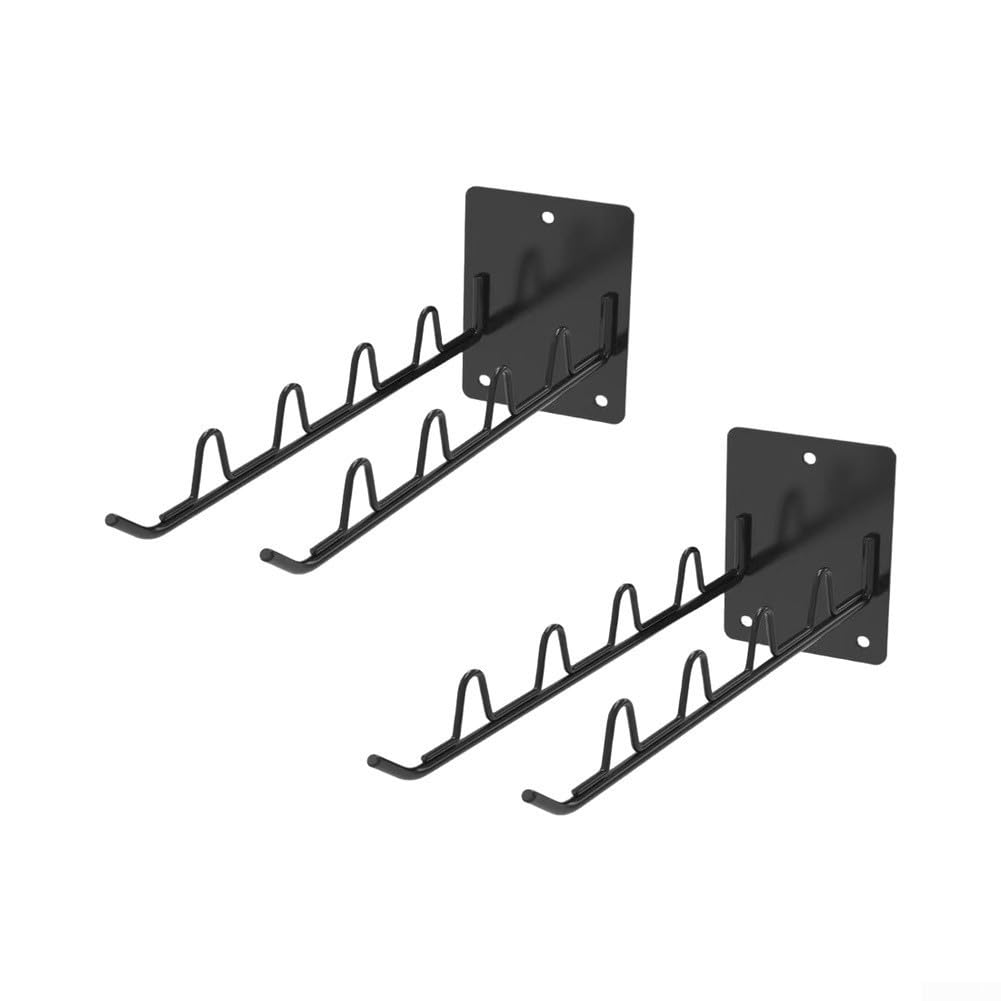 para soporte Herramientas Jardín Hierro 4 Ganchos Pared para(2pcs)