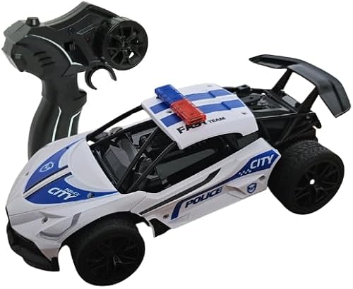 High-Speed Police RC Sports Car for Kids | Sleek Racing Remote Control Car with Flashing Lights & Siren Sounds (Fast Action Racer for Boys & Girls)