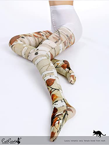 Image of Sahabowi Women's Sheer Tights, Digital Print Designs Stockings