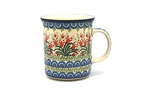 Taza Grande de Cerámica Polish Pottery Roja miniatura 1