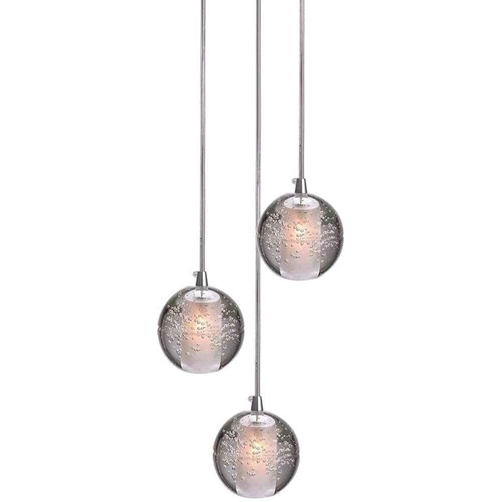 Lustre LED en cristal pour éclairage de loft et d'escalier majestueux