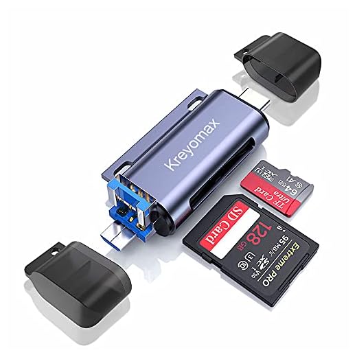 SD Card Reader, 3-in-1 USB C Memory Card Reader, USB 3.0 Card Reader Adapter for TF SD Micro SD SDXC SDHC MMC RS-MMC Micro SDXC Micro SDHC UHS-I for MacBook, PC, Laptop, Smart Phones, Tablets