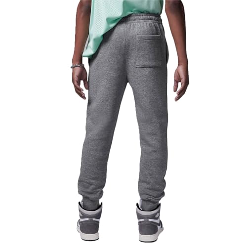 Jordan MJ Brooklyn Fleece Essentials Big Kids' Pants (95D234-GEH, Carbon Heather)2