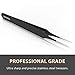 Ingrown Hair Tweezers | Pointed Tip | Black |Precision Stainless Steel | Extra Sharp and Perfectly Aligned for Ingrown Hair Treatment & Splinter Removal For Men and Women | By Tweezees