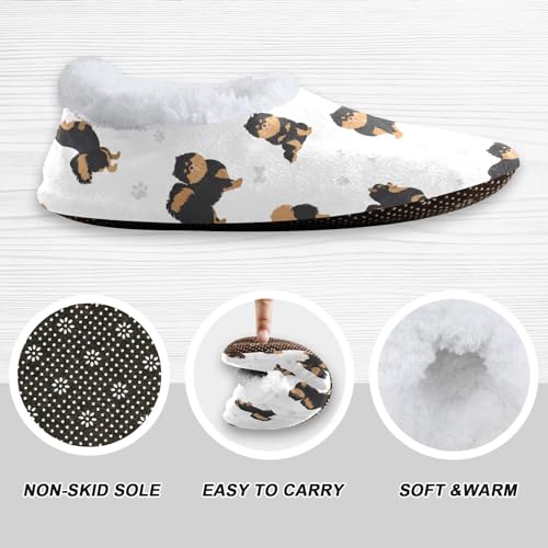 House Slippers Fuzzy Memory Foam Soft Slipper Socks for Woman Men2