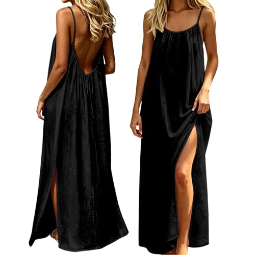 Robe de plage longue en mousseline dos nu pour vos soirées d'été
