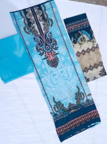 Image of SAMREEN TEXTILE Women's Cotton Floral Printed Unstitched Salwar Suit Dress Material With Dupatta