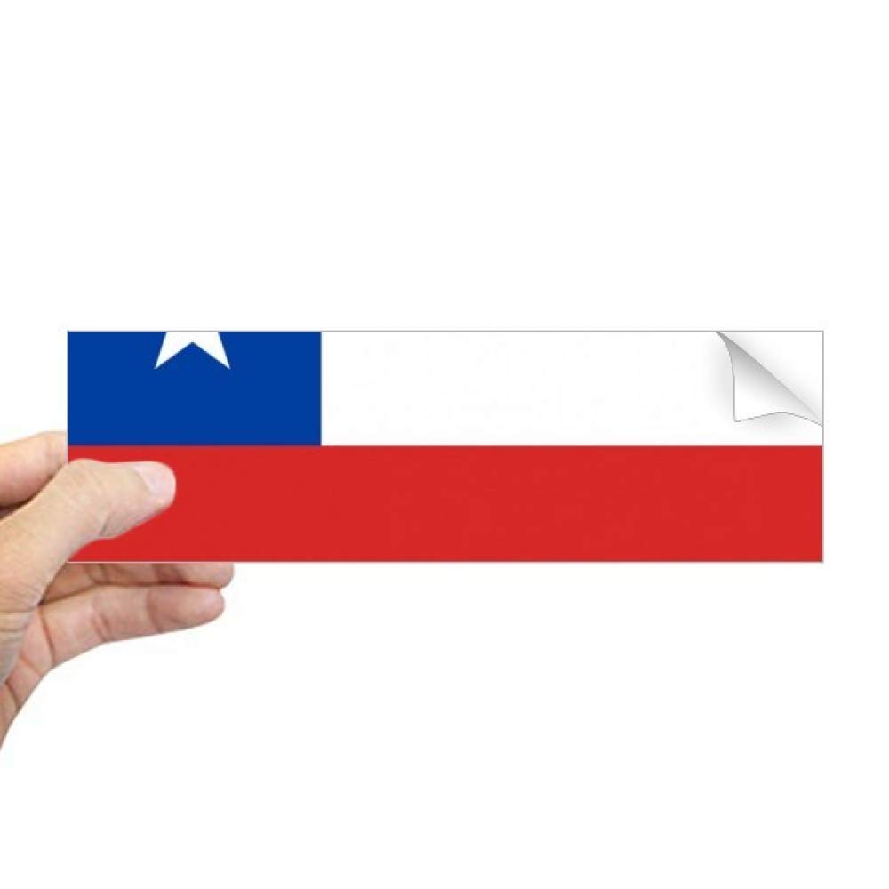 Pegatina bandera de Chile rectangular DIYthinker sin residuos 4