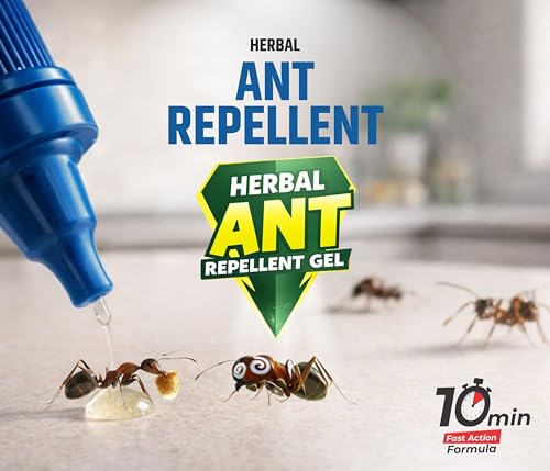 Image of Amish Herbal Ant Gel Pack of 2 | 10 Min Max Bait Formula | Powerful Organic Repellent & Cleaner | Removes Red,Black Ant, Antox Pests | Natural Dawa Protector for Home & Kitchen