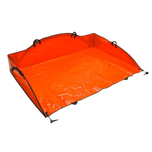 Leaf Tarp for Fast Yard Cleanup Leaf Collection Tarp with 6 Handles & Ground Stakes Lawn Leaf Bag for Raking Garden Debris & Yard Waste Removal Wind Proof 4 x 6 Capacity