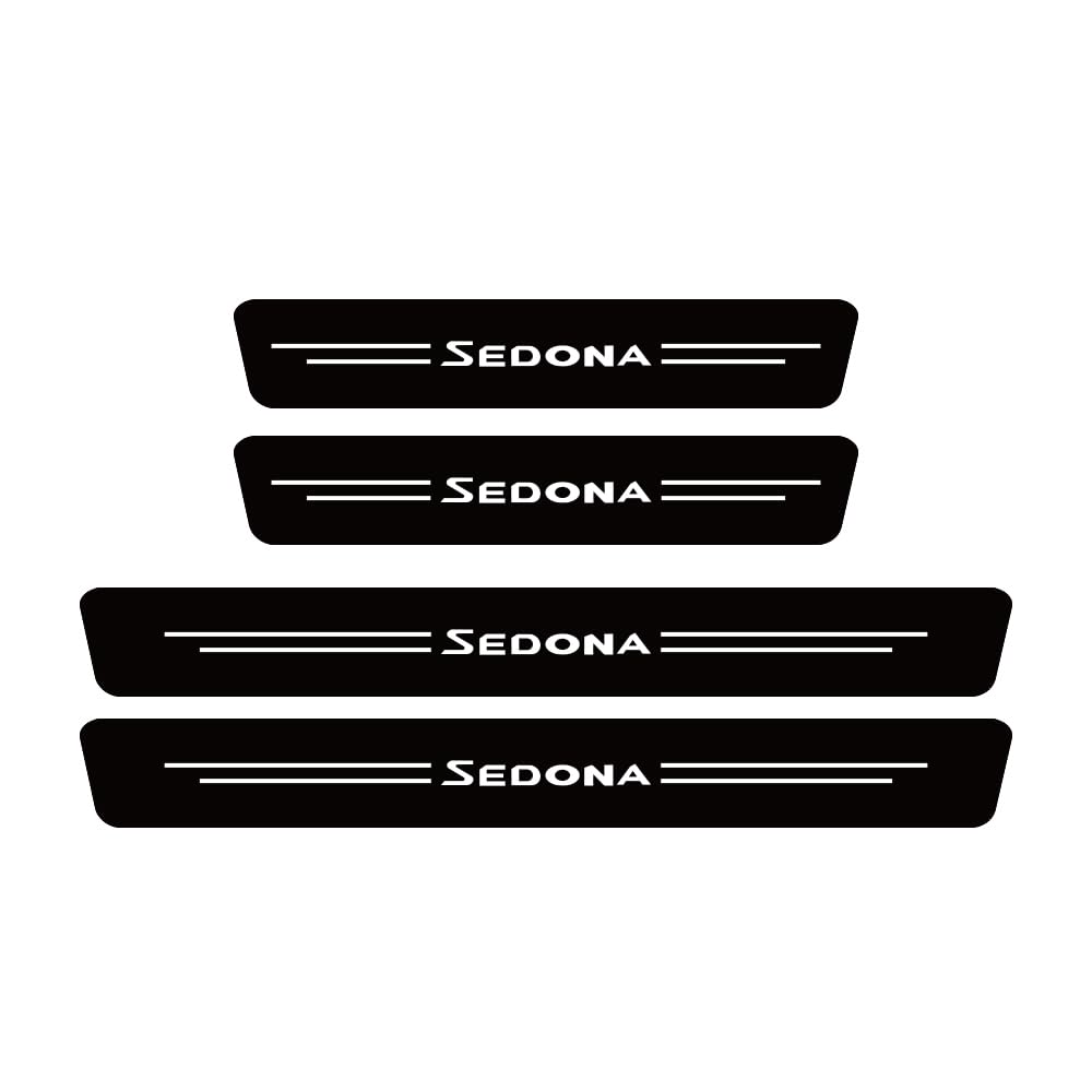 SDYAYFGE 4Pcs Kick Plates Car Door Sill Protector,for Kia Sedona