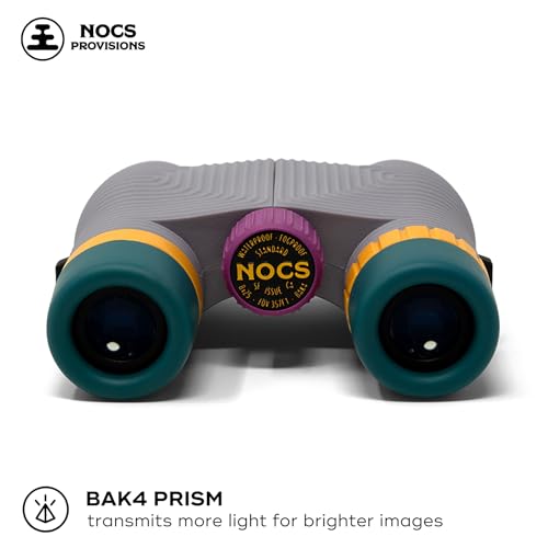 Image of Nocs Provisions Standard Issue 8x25 Waterproof Binoculars, 8X Magnification, Bak4 Prism, Wide View Multi-Coated Lenses for Bird Watching, Hiking & Backpacking - Alpaca Purple