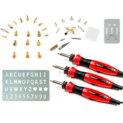 Truart Wood And Leather Pyrography Pen Set 2 Extra Pens Bundle Best Woodburning And Leather