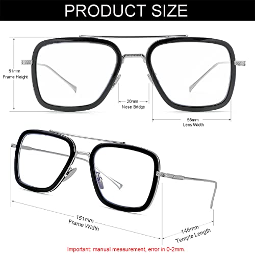 Image of Tony Stark Style Blue Light Blocking Glasses for Men Women, Iron Man and Spider-Man Computer Gaming Glasses