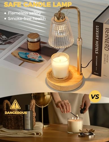 Candle Warmer Lamp with Timer Dimmable, Birthday Gifts for Women Mom, House Warming Gifts New Home Decor, Wax Melt Warmer for Jar Candles