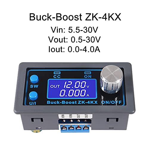 AITRIP DC DC Buck Boost Converter Variable Voltage Regulator CC CV 0.5-30V 4A 5V 6V 12V 24V Power Module Adjustable Voltage Regulated Laboratory Power Supply4