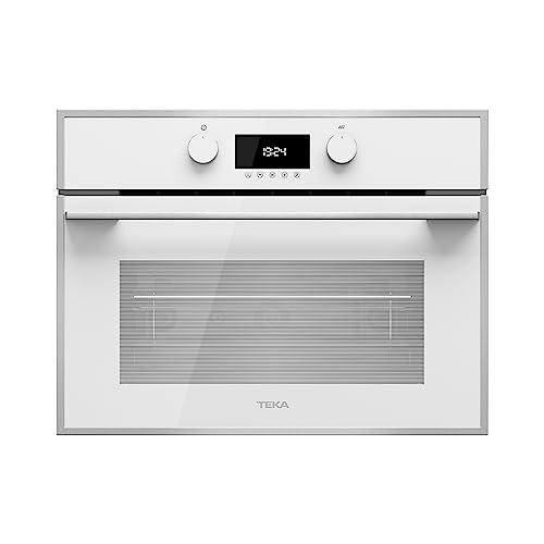 Teka MLC 844 - Microondas con Grill de 45 cm, Compacto Integrable, 3 Funciones de Cocinado, Touch Control, 5 Alturas de Cocinado, Ventilación Tangencial, Color Cristal Blanco con Marco