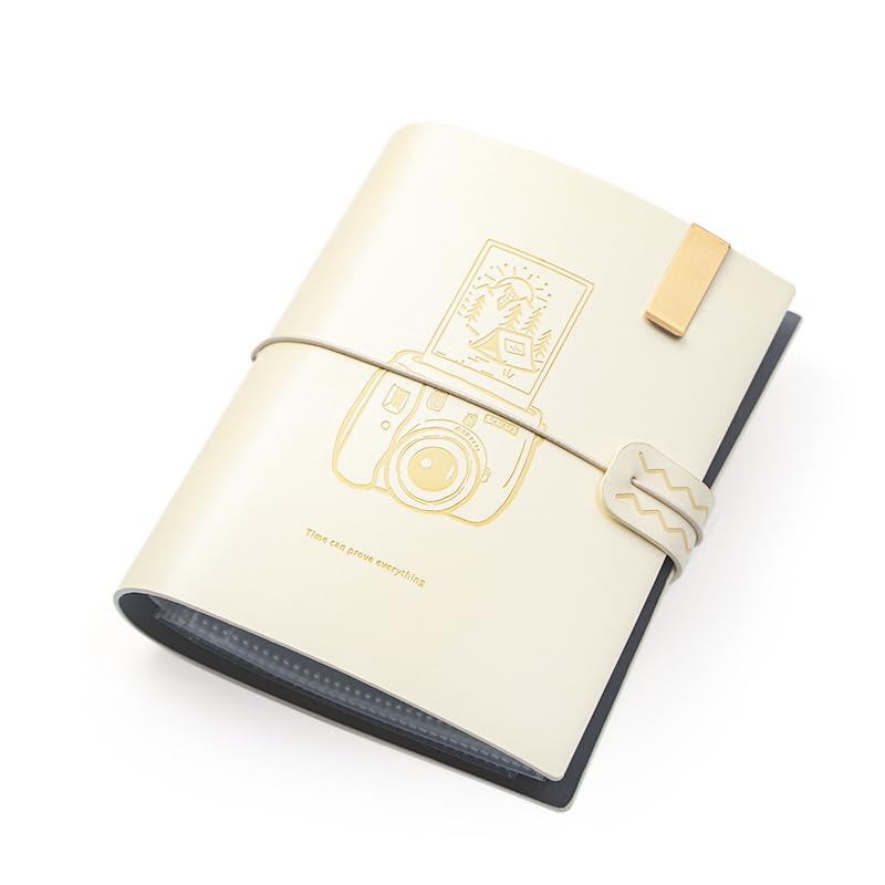 JUCE 200 Pockets Photo Album for Fujifilm Instax wide Camera, Fuji instax wide Photo album?For Instax wide Link Printer?3.5x4.5 Inch Film (white)