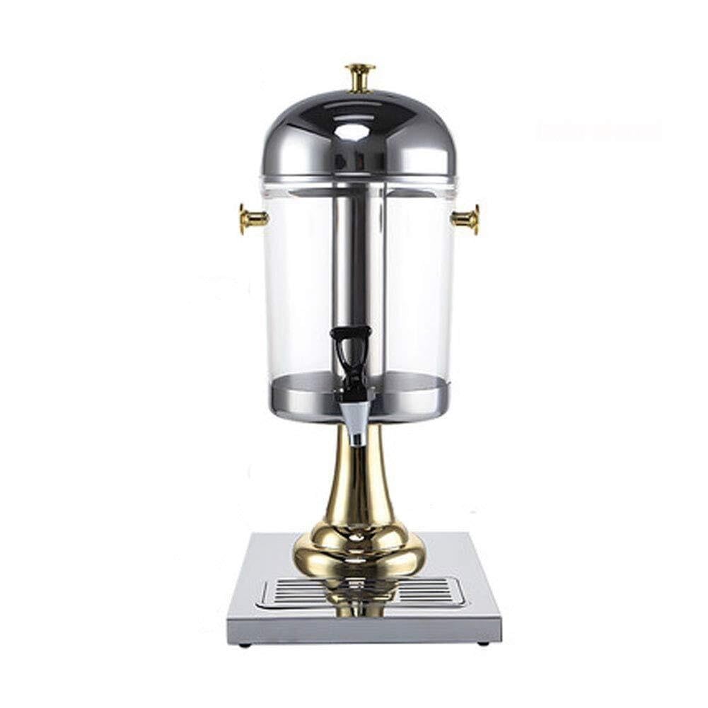 AYCDL Drinks Dispenser, Clear Glass Beverage Dispenser for Beer, Water, Juice, Cocktails with Tight Lid and Tap Stand for Refreshing Cold Drinks and Punch,Gold-Single Head