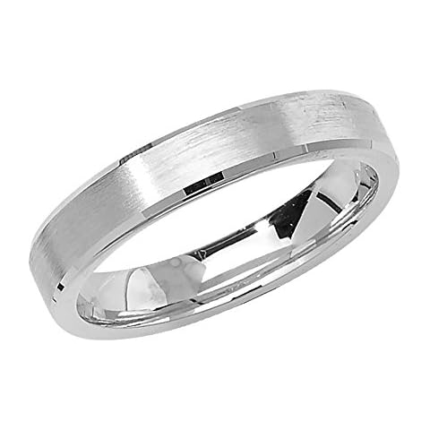 Heavy 925 Sterling Silver 4mm Bevelled Court Comfort Men/Ladies Wedding Band/Ring WJS14919 Cover